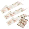 Schärpe "Team Bride" Roségold Floral 6 Stk.