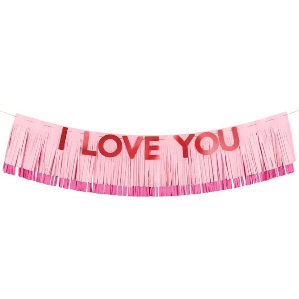 Seidenpapier Girlande "I Love You"
