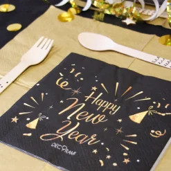 Servietten "Happy New Year" mit Fragen auf der Rückseite 20 Stk.