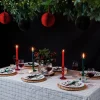 Stabkerzenständer Glas Rot