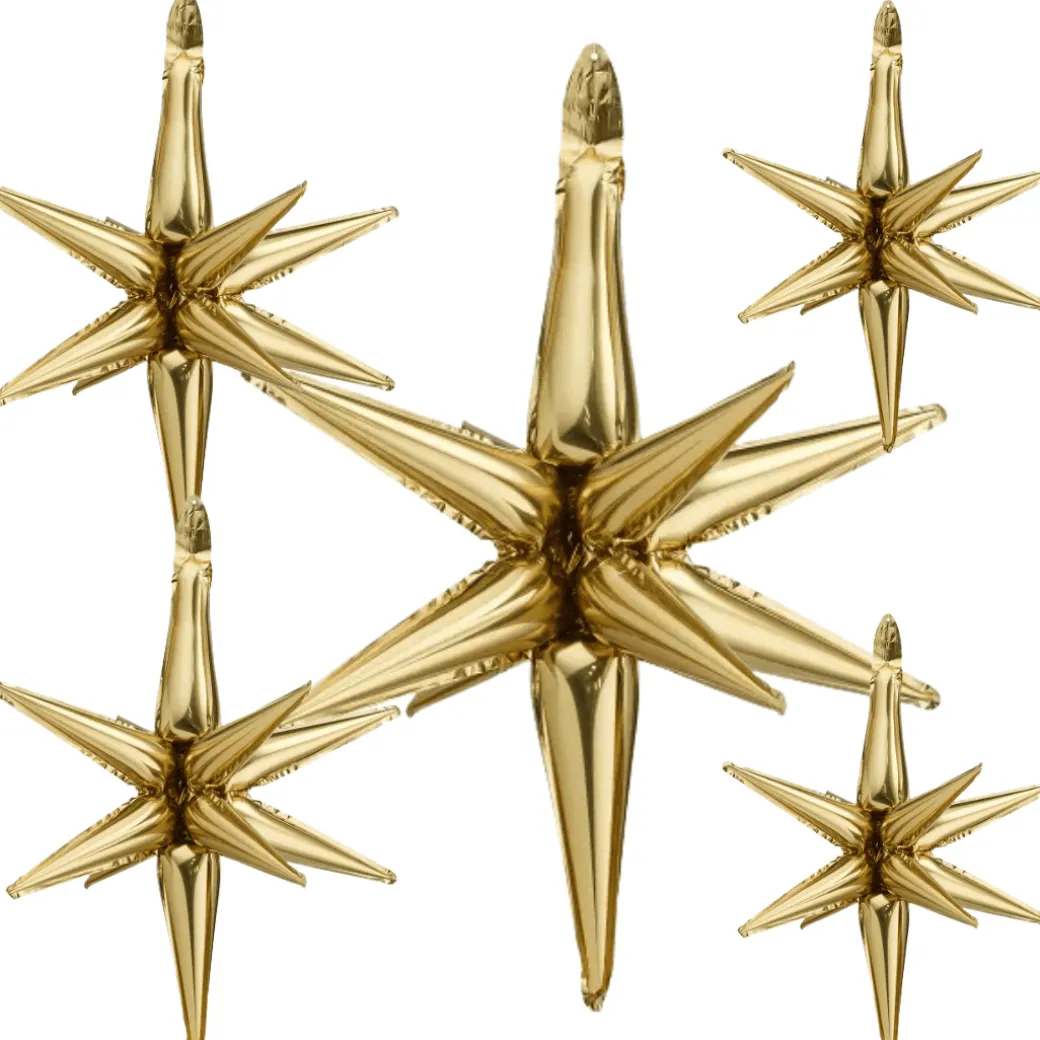 Sternenhimmel Set - 3D Sterne in Gold 5 Stk.