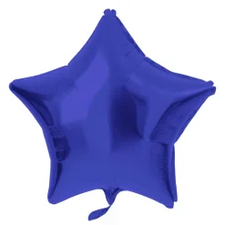 Stern-Folienballon Blau Satin