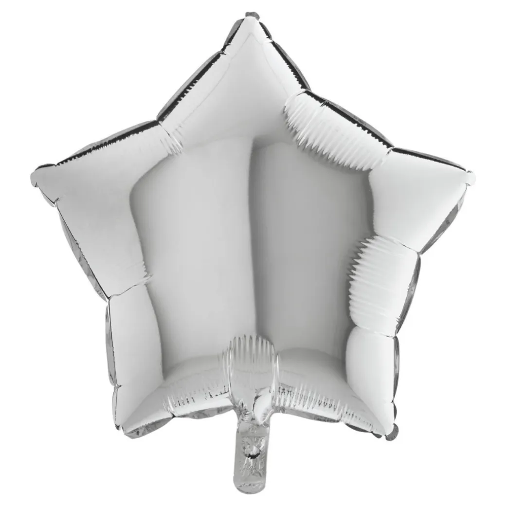 Stern-Folienballon Silber