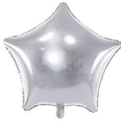 Stern-Folienballon Silber XL