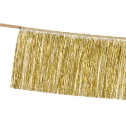 Stoffgirlande Fransen Gold
