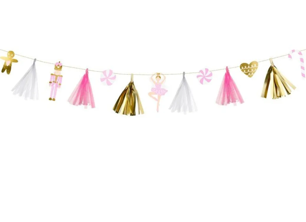 Tasselgirlande Pink Christmas