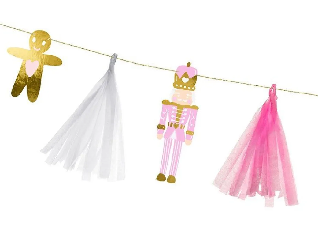 Tasselgirlande Pink Christmas