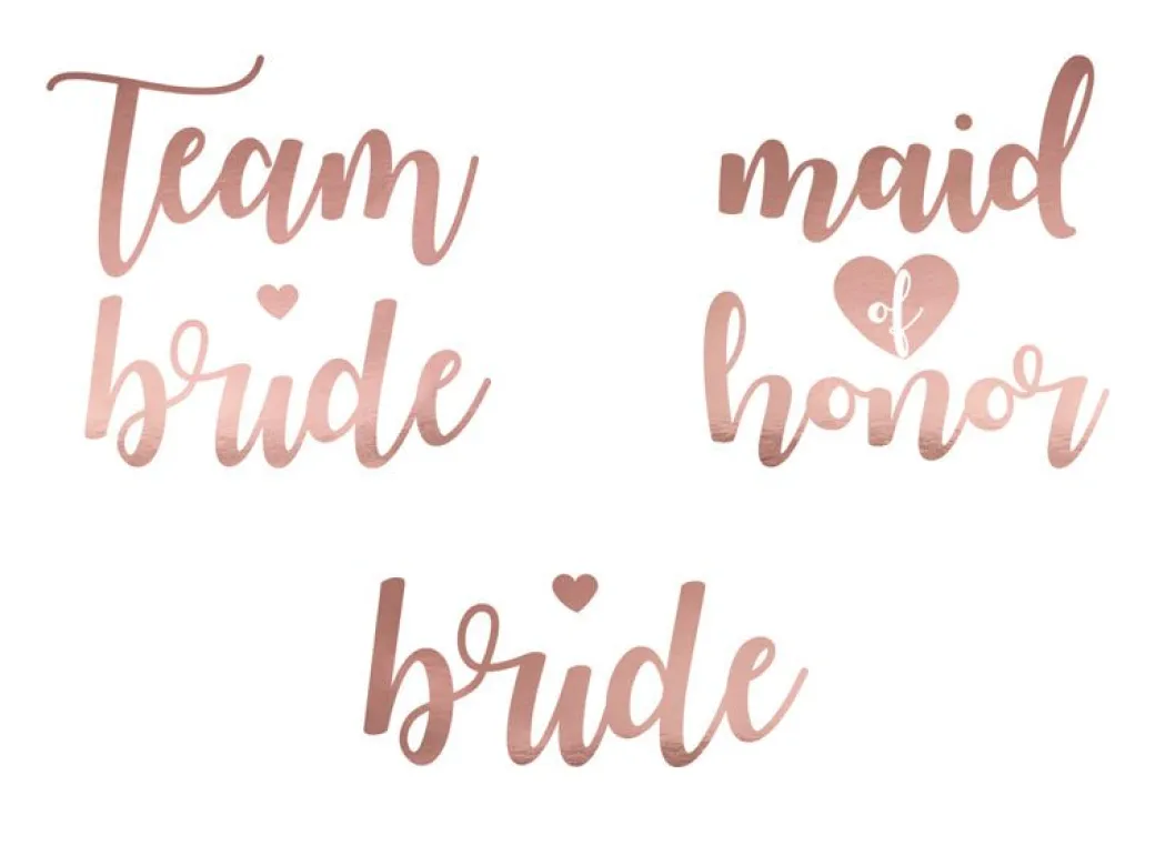 Tattoos Team Bride Roségold 15 Stk.