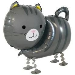 Tierballon Airwalker Katze Grau