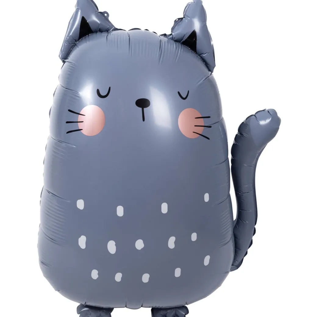 Tierballon XL Kater Grau