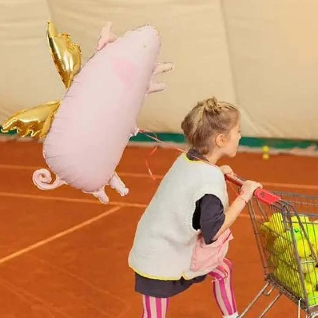 Tierballon XL Schwein mit Flügeln