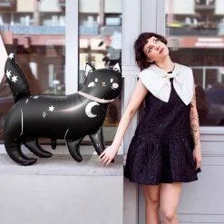 Tierballon XXL Katze Schwarz