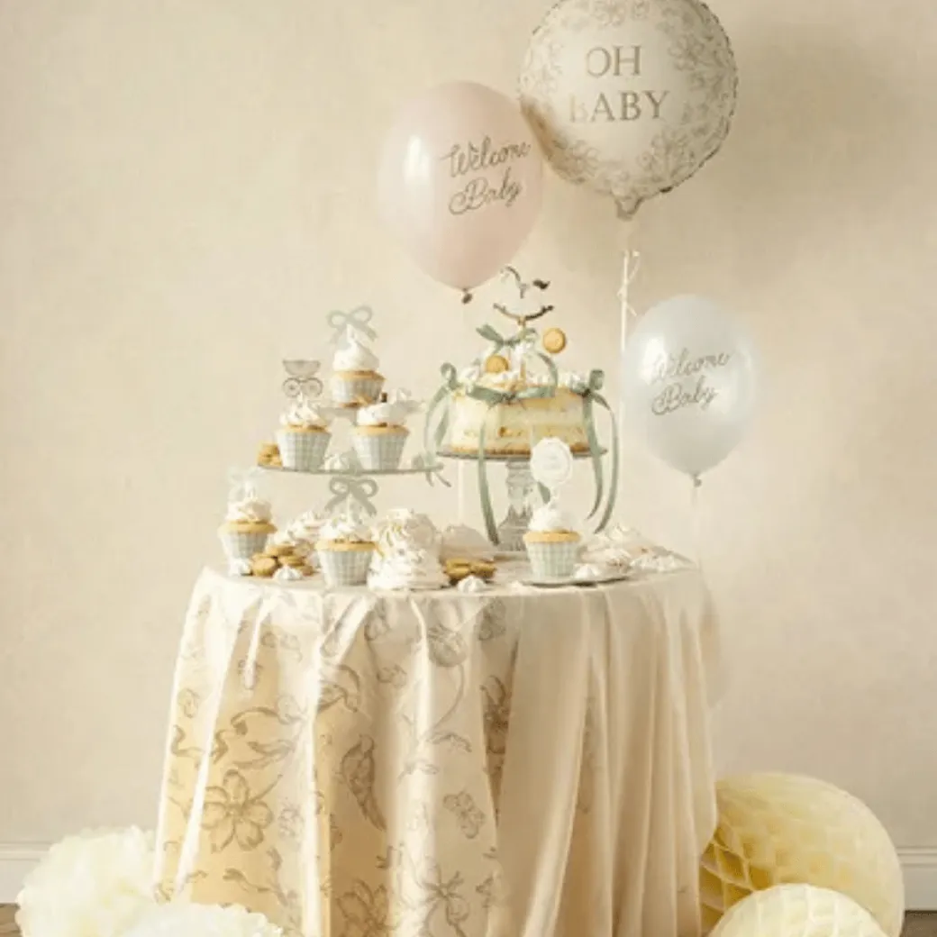 Tischdecke Beige Blumen