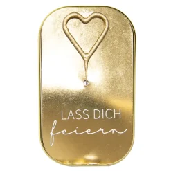 Wondercake "Lass Dich feiern" mit Herz-Wunderkerze