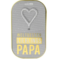 Wondercake "Weltbester Lieblings Papa" mit Herz-Wunderkerze