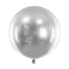 XL Ballon Ø 60cm Chrom-Silber