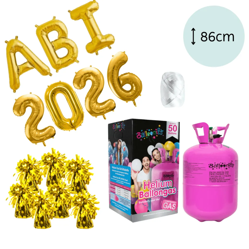 XXL Helium-Set "ABI 2026" Gold