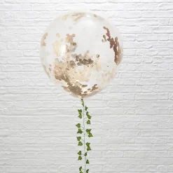 XXL Konfetti-Ballons Ø 91cm Roségold 3 Stk.