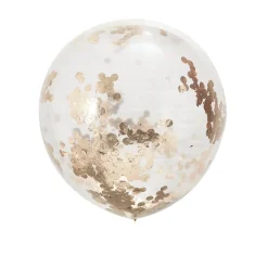 XXL Konfetti-Ballons Ø 91cm Roségold 3 Stk.