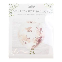 XXL Konfetti-Ballons Ø 91cm Roségold 3 Stk.