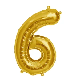 Zahlen Ballon 6 Gold