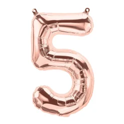 Zahlen Ballon 5 Roségold