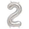 Zahlen Ballon 2 Silber