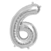 Zahlen Ballon 6 Silber
