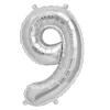 Zahlen Ballon 9 Silber