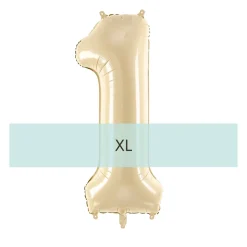 Zahlen Ballon 1 XL Beige