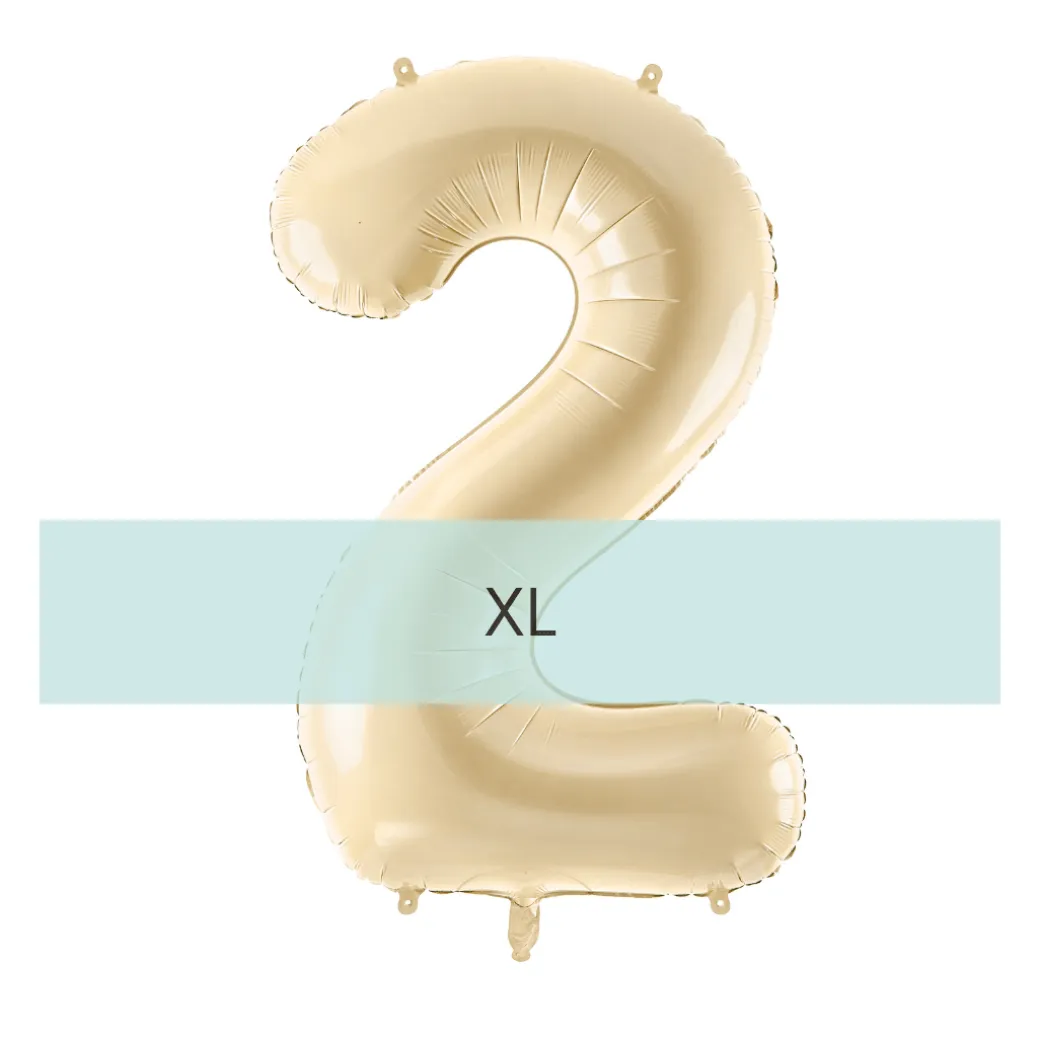 Zahlen Ballon 2 XL Beige