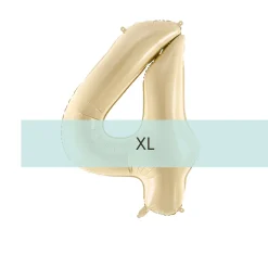 Zahlen Ballon 4 XL Beige