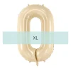 Zahlen Ballon 0 XL Beige