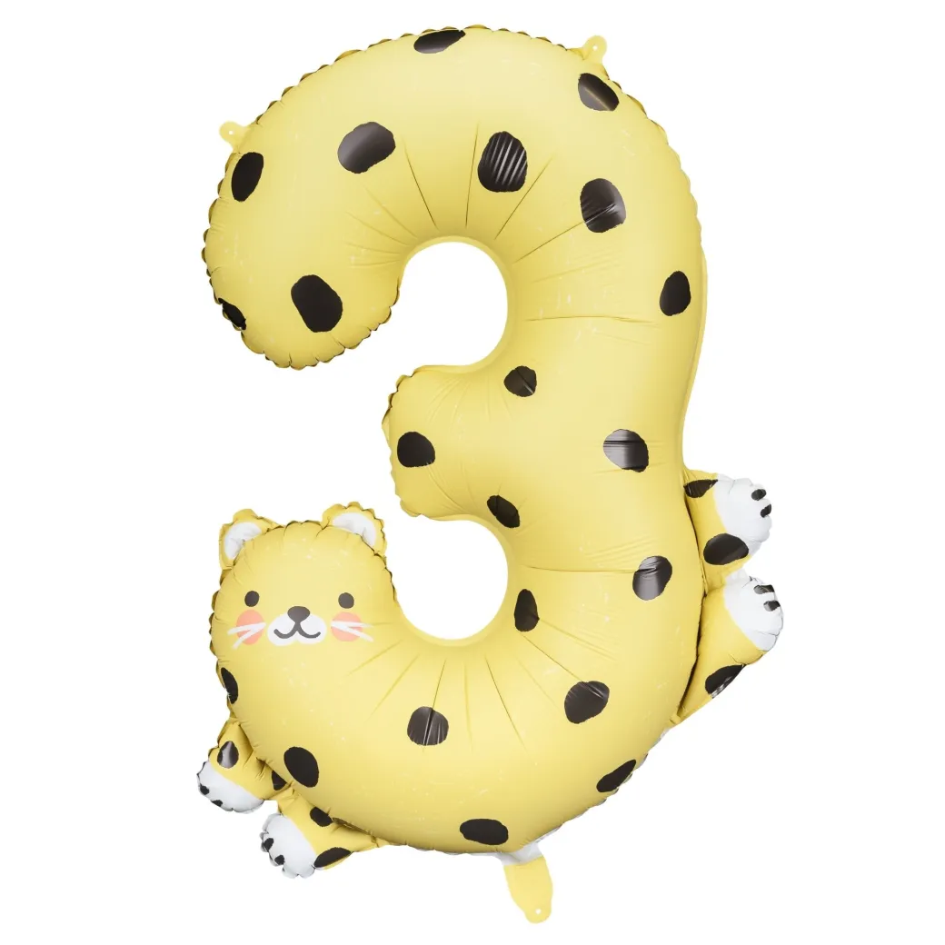 Zahlen Ballon 3 XL Gepard