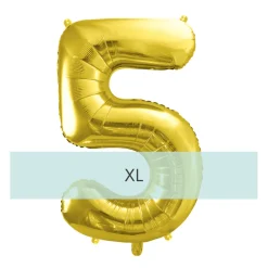 Zahlen Ballon 5 XL Gold