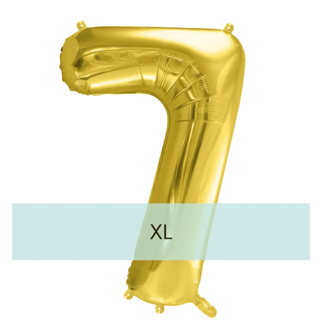 Zahlen Ballon 7 XL Gold