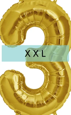 Zahlen Ballon 3 XXL Gold
