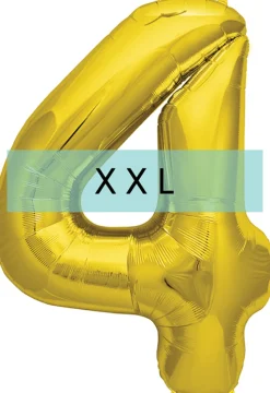 Zahlen Ballon 4 XXL Gold