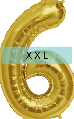 Zahlen Ballon 6 XXL Gold