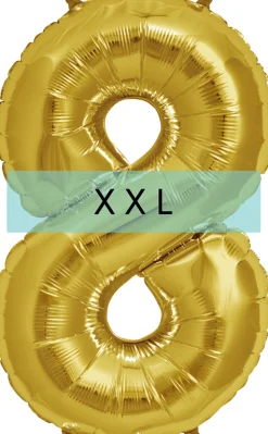 Zahlen Ballon 8 XXL Gold