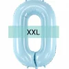 Zahlen Ballon 0 XXL Pastell Blau