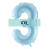 Zahlen Ballon 3 XXL Pastell Blau