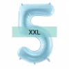 Zahlen Ballon 5 XXL Pastell Blau