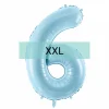 Zahlen Ballon 6 XXL Pastell Blau