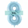 Zahlen Ballon 8 XXL Pastell Blau