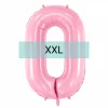 Zahlen Ballon 0 XXL Pastell Rosa
