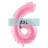 Zahlen Ballon 6 XXL Pastell Rosa