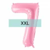 Zahlen Ballon 7 XXL Pastell Rosa