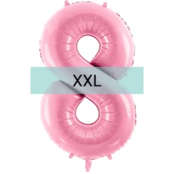 Zahlen Ballon 8 XXL Pastell Rosa