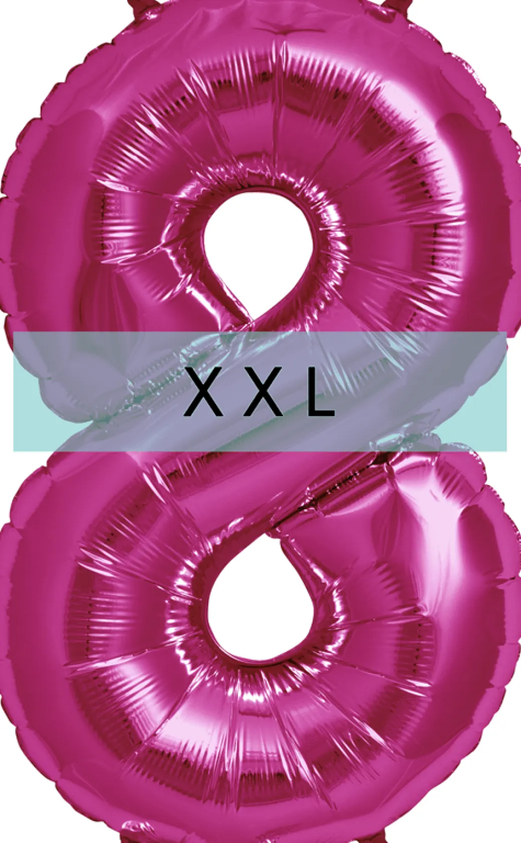 Zahlen Ballon 8 XXL Pink